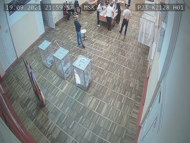 Скриншот нарушения с видеокамеры УИК 2128